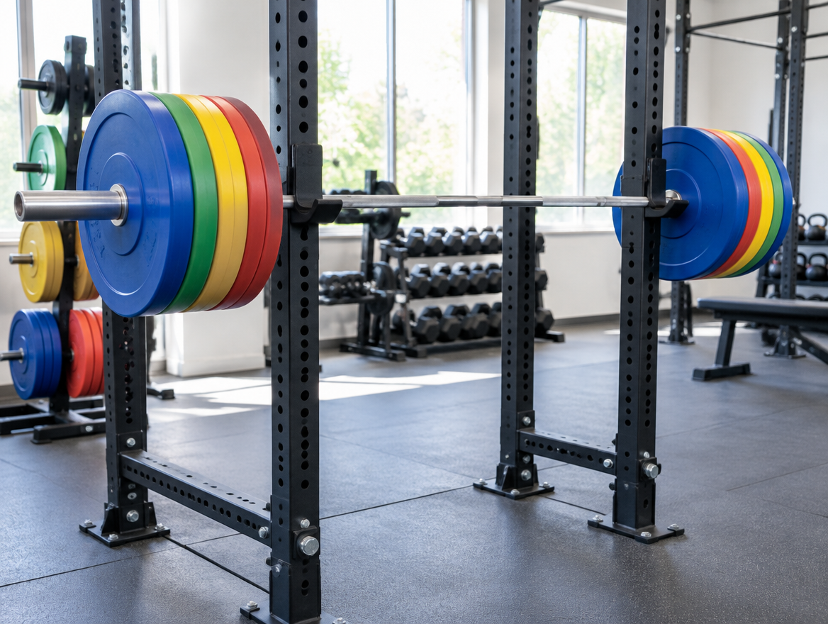 Brindlemoor 1234 Olympic Barbell &amp; Bumper Plate Set